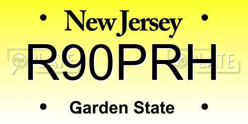 R90PRH New Jersey License Plate