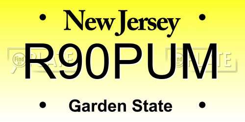 R90PUM New Jersey License Plate