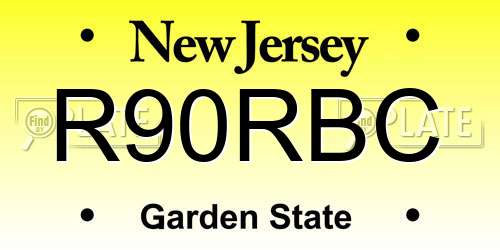 R90RBC New Jersey License Plate