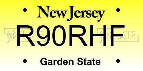 R90RHF New Jersey License Plate