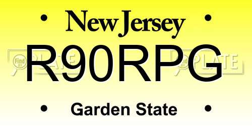 R90RPG New Jersey License Plate