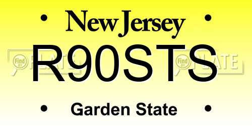 R90STS New Jersey License Plate