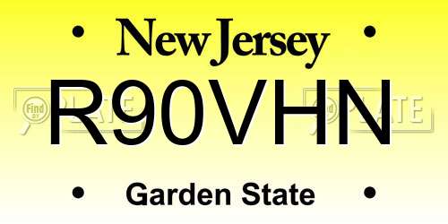 R90VHN New Jersey License Plate