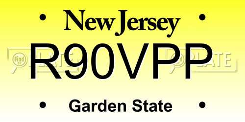 R90VPP New Jersey License Plate