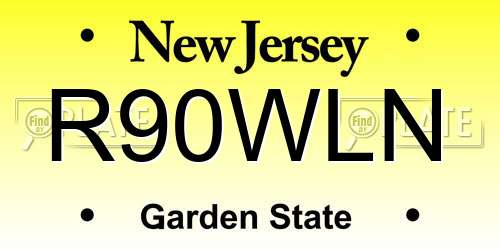 R90WLN New Jersey License Plate