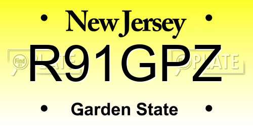 R91GPZ New Jersey License Plate