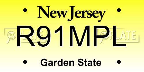 R91MPL New Jersey License Plate