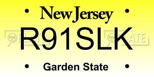 R91SLK New Jersey License Plate