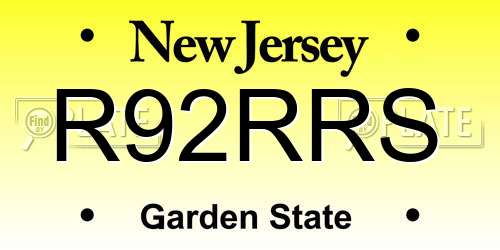 R92RRS New Jersey License Plate