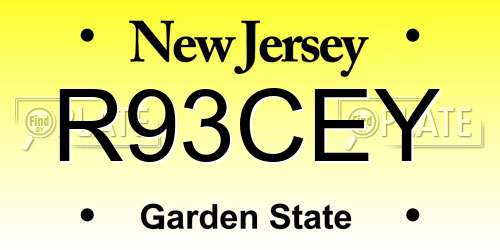 R93CEY New Jersey License Plate