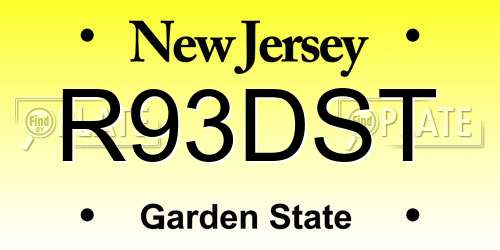 R93DST New Jersey License Plate
