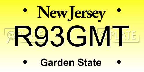 R93GMT New Jersey License Plate
