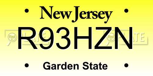 R93HZN New Jersey License Plate