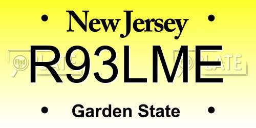 R93LME New Jersey License Plate