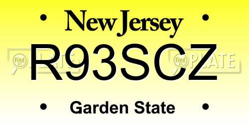 R93SCZ New Jersey License Plate