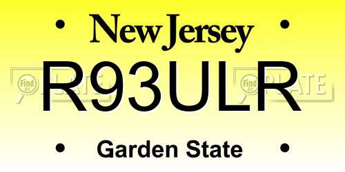 R93ULR New Jersey License Plate