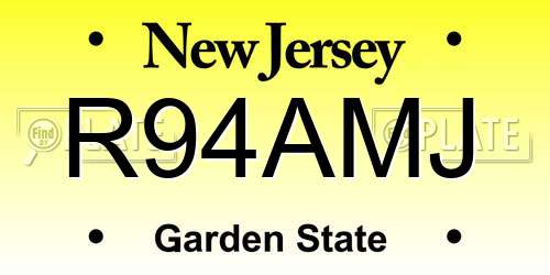 R94AMJ New Jersey License Plate