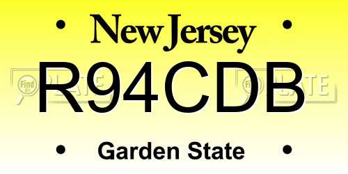 R94CDB New Jersey License Plate