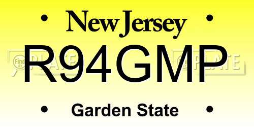 R94GMP New Jersey License Plate