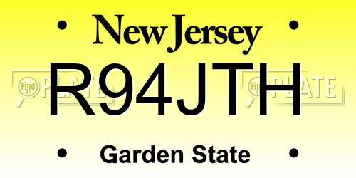 R94JTH New Jersey License Plate