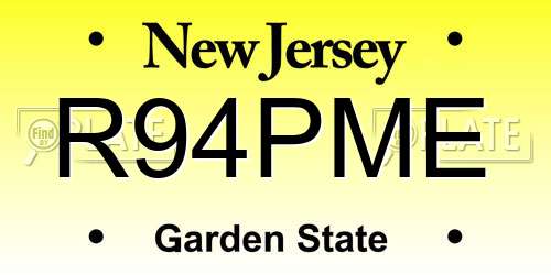 R94PME New Jersey License Plate