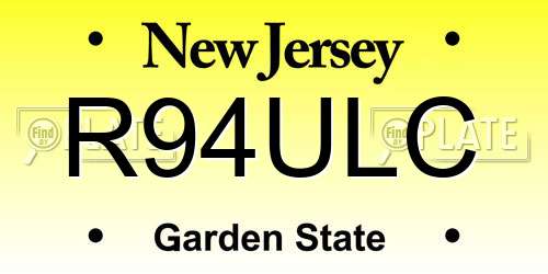 R94ULC New Jersey License Plate