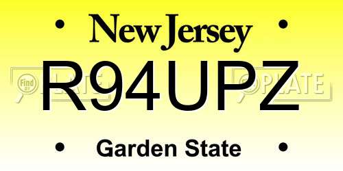 R94UPZ New Jersey License Plate