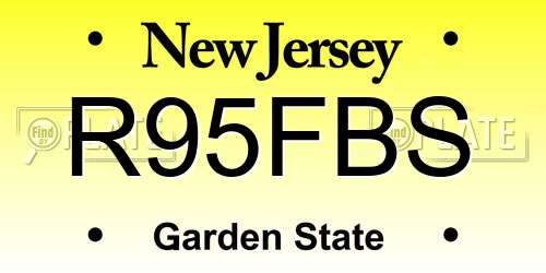 R95FBS New Jersey License Plate