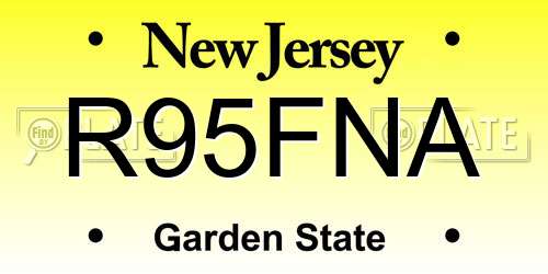 R95FNA New Jersey License Plate