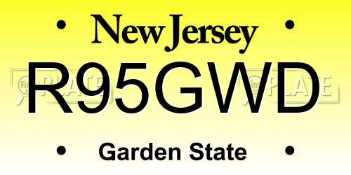 R95GWD New Jersey License Plate