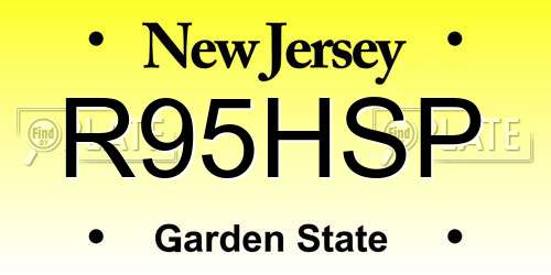 R95HSP New Jersey License Plate
