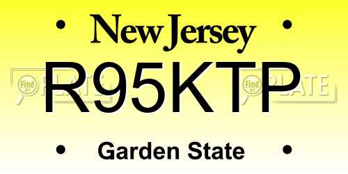 R95KTP New Jersey License Plate
