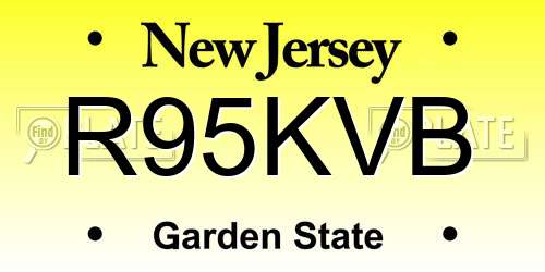 R95KVB New Jersey License Plate