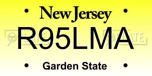 R95LMA New Jersey License Plate
