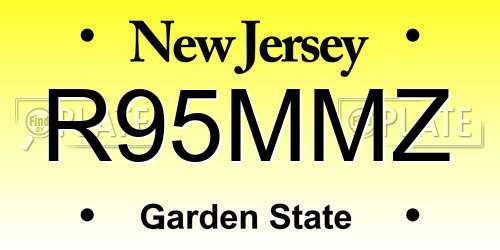 R95MMZ New Jersey License Plate
