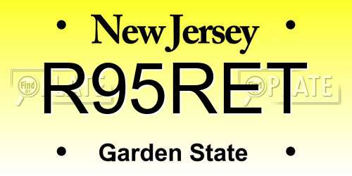 R95RET New Jersey License Plate
