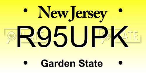 R95UPK New Jersey License Plate