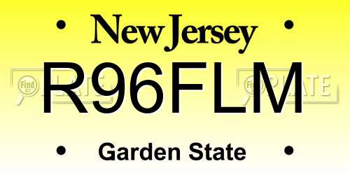 R96FLM New Jersey License Plate