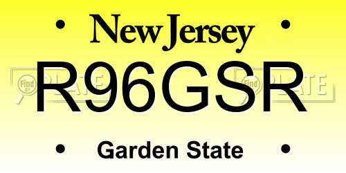 R96GSR New Jersey License Plate