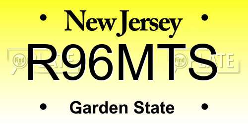 R96MTS New Jersey License Plate