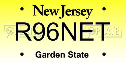 R96NET New Jersey License Plate