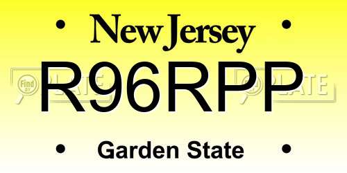 R96RPP New Jersey License Plate