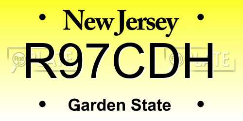 R97CDH New Jersey License Plate