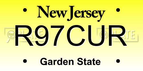 R97CUR New Jersey License Plate