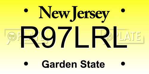 R97LRL New Jersey License Plate