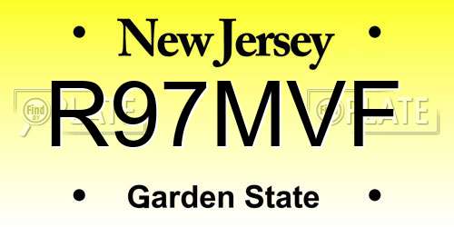 R97MVF New Jersey License Plate