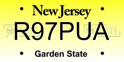 R97PUA New Jersey License Plate