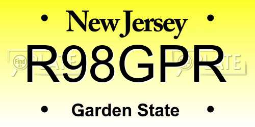 R98GPR New Jersey License Plate