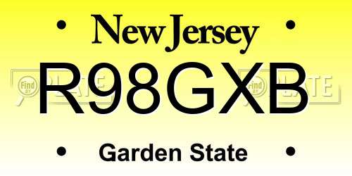 R98GXB New Jersey License Plate
