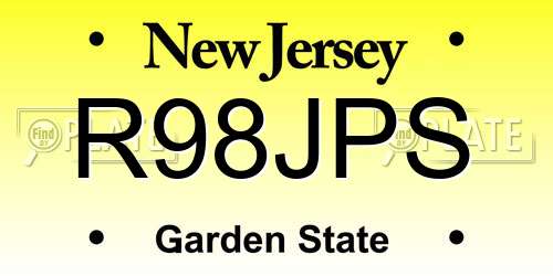 R98JPS New Jersey License Plate
